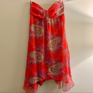 3 for $20!! Red paisley strapless dress